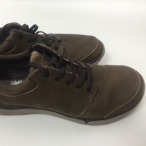 Teva  WANDER LOW TOP Brown Leather Lace Up Sneaker